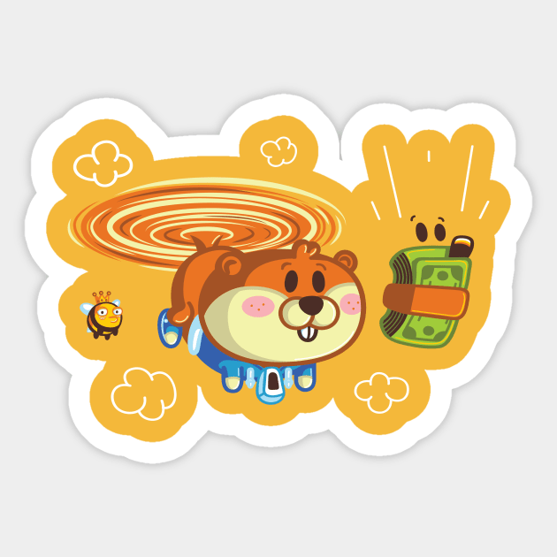 Money Collector Sticker by hoborobo